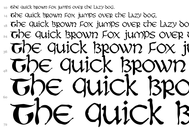 JMH Moreneta font waterfall